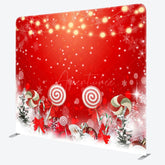 Aperturee - Aperturee Red Christmas Candy Bokeh Tension Fabric Backdrop